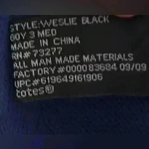 TOTES Kids Weslie Black Lace-Up and Side Zip Snowboot Size 3 - Picture 8 of 8